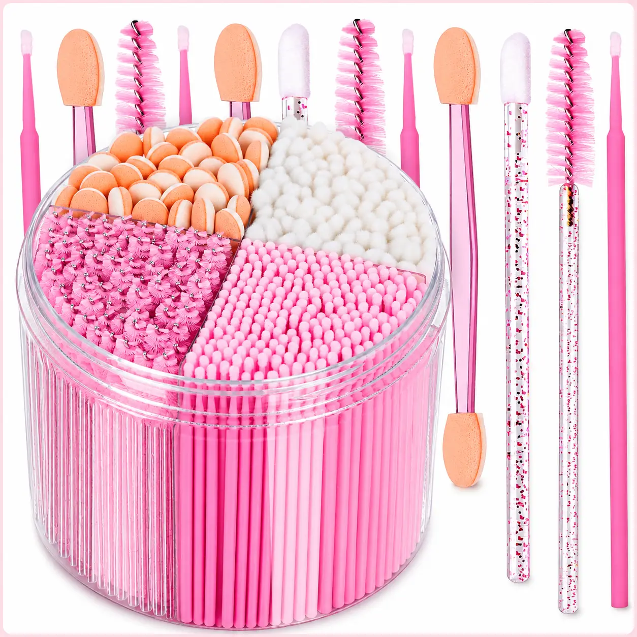 Disposable Makeup Applicator Kit (310 Pcs) - Mascara Wands, Lip Wands, Eyeshadow Applicators, Micro Swabs, Professional Makeup Artist Set