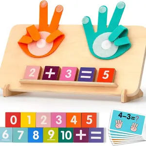Multifunction Colorful Educational Math Manipulatives Number Counting Blocks, Math Learning Tools, 1 Set Finger Counting Math Montessori Toys for Boys and Girls.