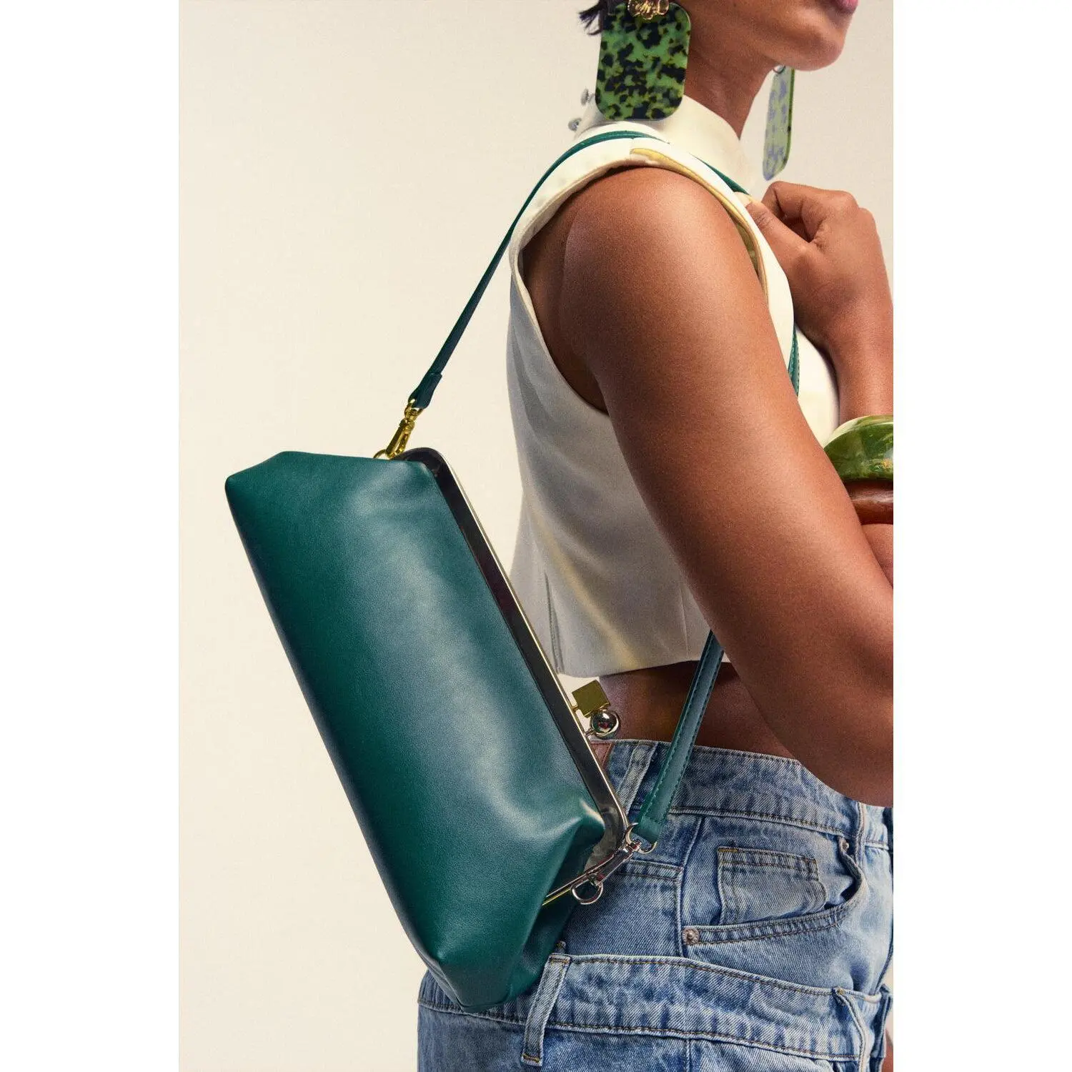 LEILA GREEN PURSE