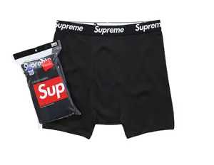 Supreme Hanes Boxer Briefs (4 Pack) Black