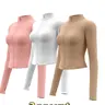 Women's Solid Thumb Hole Zip Up Sports Jacket, Thumb Holes Jacket, Fashion Fit Jacket, Long Sleeve Stand Collar Zip Front Outerwear for Gym Workout Running, Ladies Sportswear for All Seasons