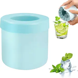 Cylindrical ice box ice cube tray, household ice cube mold, ice box ice hockey magic tool, silicone mold