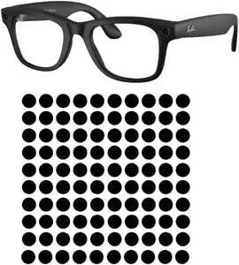 100pcs LED Light Blocking Stickers for Ray-Ban Meta Wayfarer/Skyler/Headliner Accessories and RayNeo V3, Blackout Stickers Light Dimming Sticker for Smart Glasses (for Ray-Ban Meta)