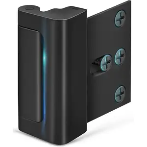 Home Security Door Reinforcement Lock - Child Proof High Security Front Door Lock Withstand 800lbs Top Door Latch Flip Door Guardian for Inward Swinging Inside Door Kids Safety