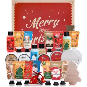 Limited Edition Christmas Advent Calendar – 24-Piece Spa Gift Set for Women, Featuring Hand & Foot Cream, Body Scrub, Bubble Bath, Shampoo, Candles, Keychain, Body Lotion, Shower Gel, and Bath Bomb