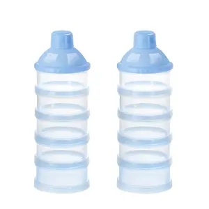 Formula Dispenser On The Go, 5 Compartments Stackable Formula Container  Travel, Baby Milk Powder Kids Snack Container, BPA Free