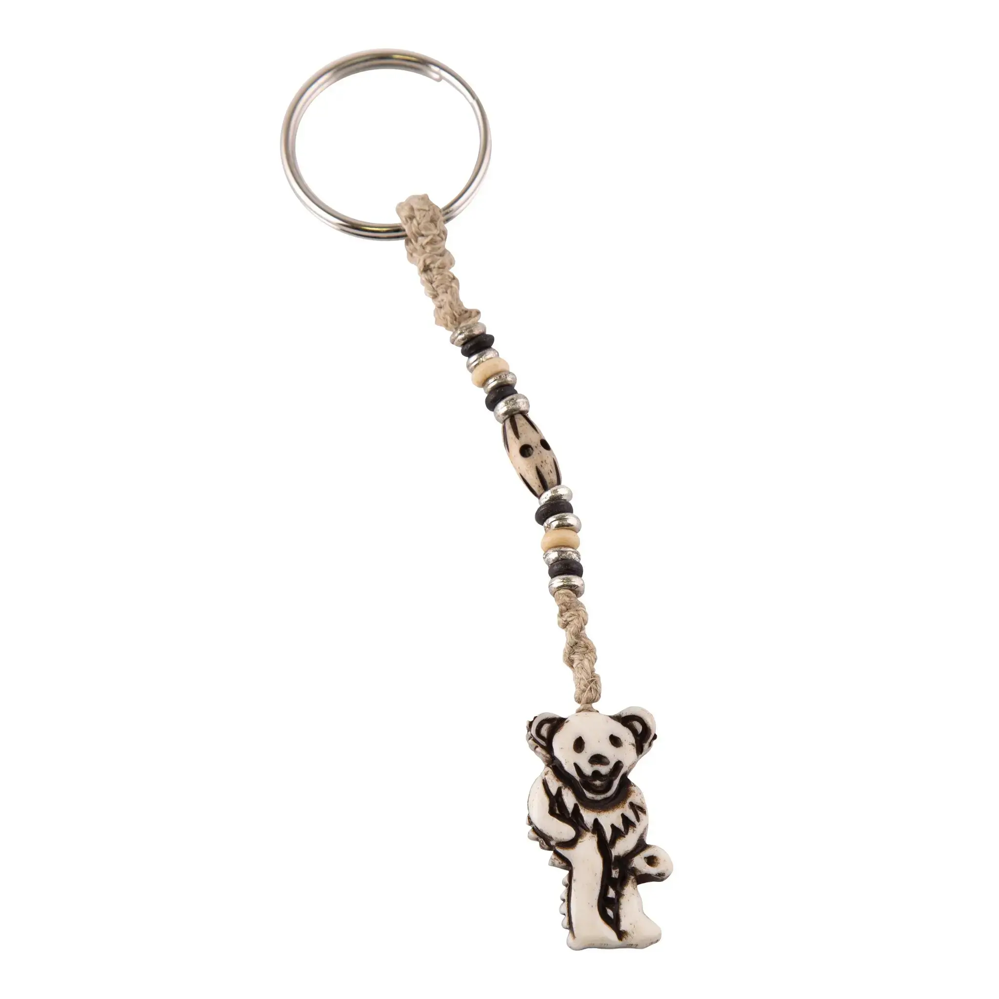 Grateful Dead Dancing Bear Bone Keychain