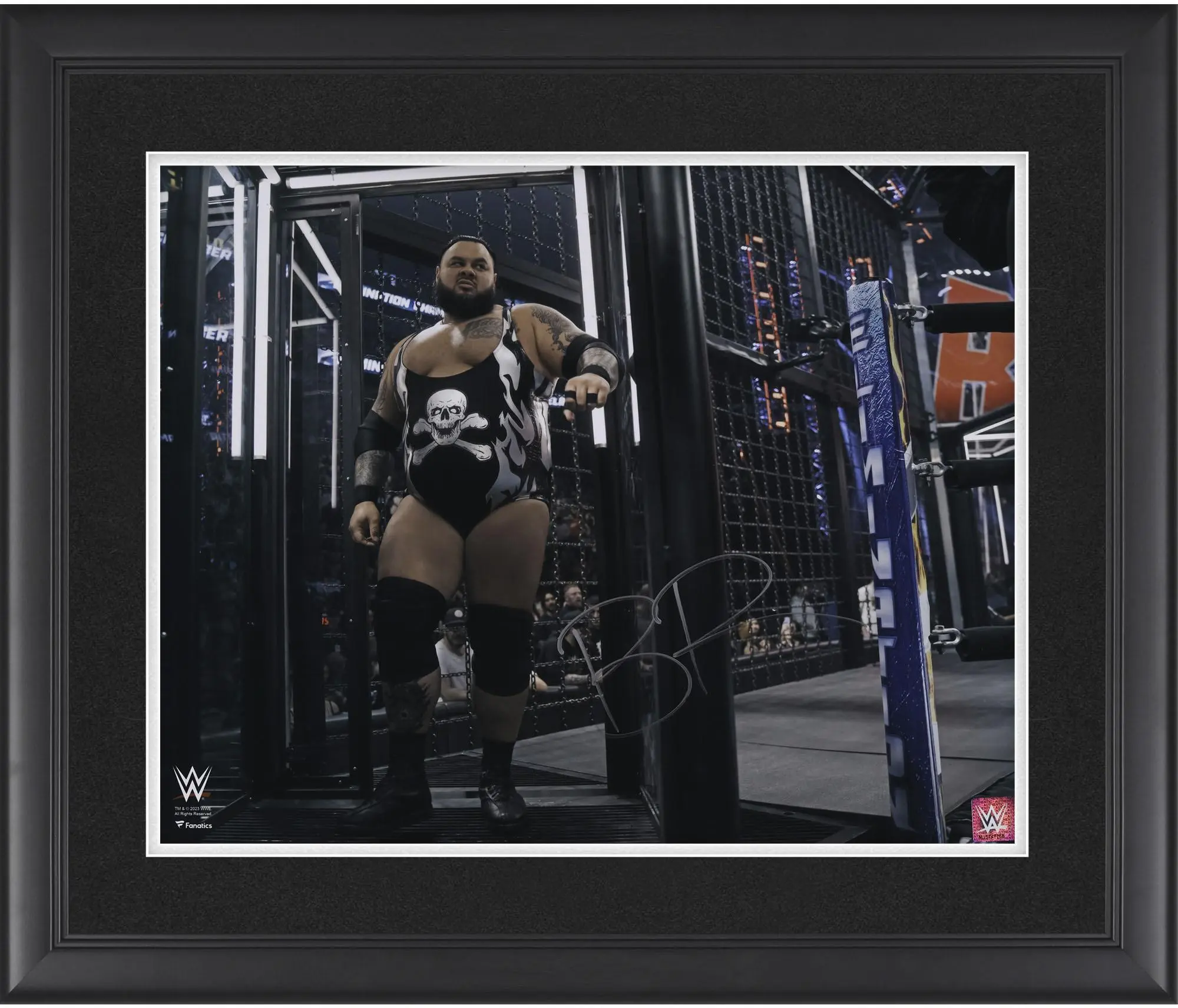 Bronson Reed WWE Framed Autographed 16" x 20" Elimination Chamber Photograph - Fanatics Authentic Certified