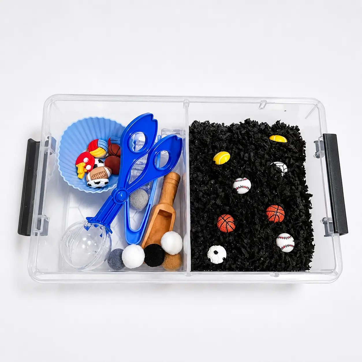 Sports Enthusiast grab and play sensory bin Sports Enthusiast grab and play sensory bin
