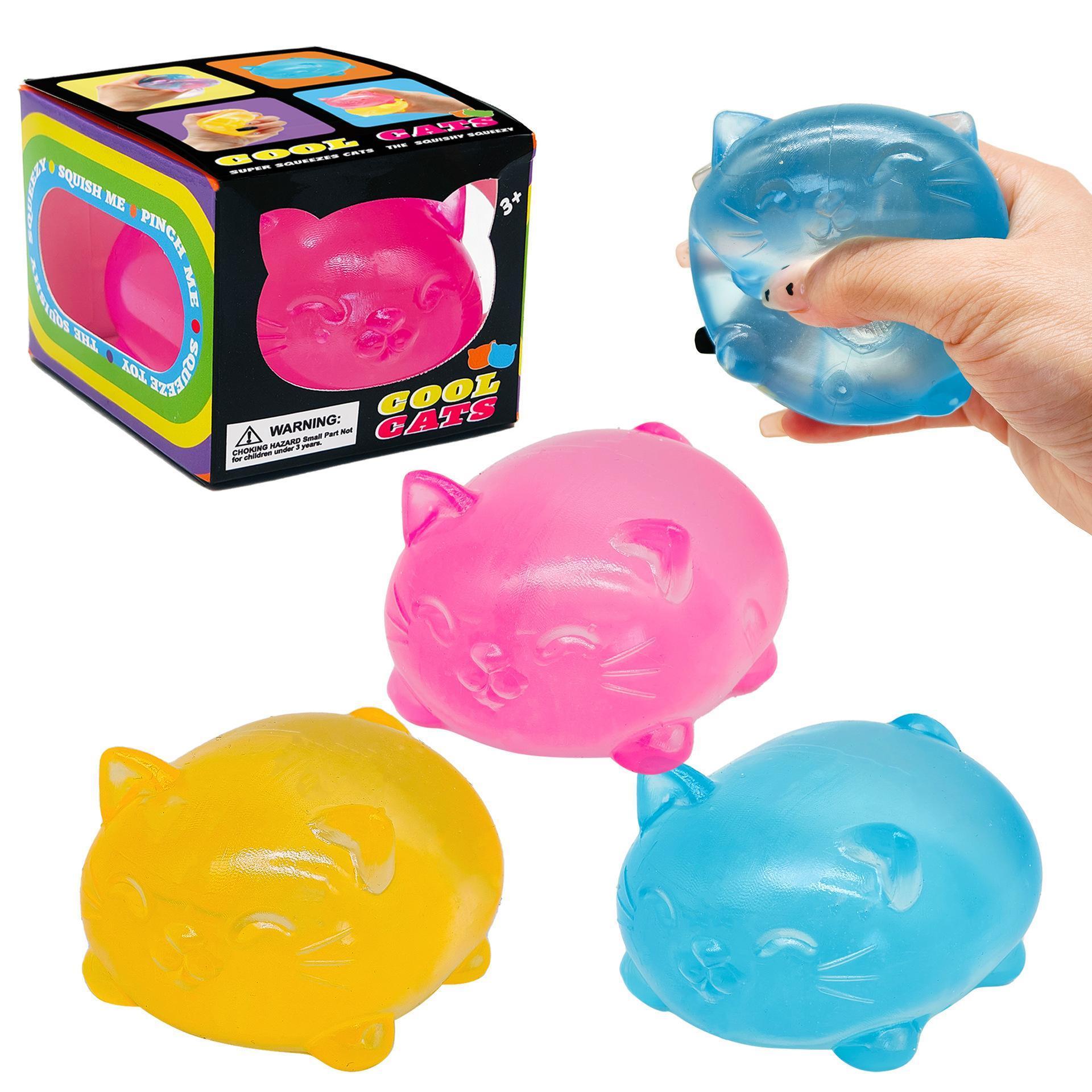 Fidget Toys Squishy,Cute Bear Squeeze Ball,Stress Balls for Stress Relief,Pull Stretch Classroom Prize Party Favors Toys for Kids #YYC