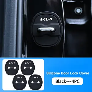 4pcs Car Door Mute Damping Cushion, Silicone Door Lock Buckle, Door Protective Cover for Kia Sportage Rio 3 Soul Picanto Ev6 K2