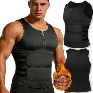 Sauna Vest Waist Trainer for Men - Mens Sauna Suit Compression Tummy Control Double Sweat Belt for Gym Workout Exercise, Shapewear