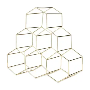 Viski Gold Geo Counter Top Wine Rack