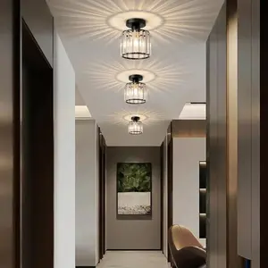 Modern Luxury Crystal Ceiling Light, Hallway Passage Lamp, Entryway Foyer Light, Bedroom Bedside Lamp, Nordic Simple Crystal Lamp