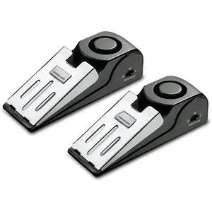 Door Stop  with 120DB Siren Door Stop for Home & Travel (Black) (Pack of 2)