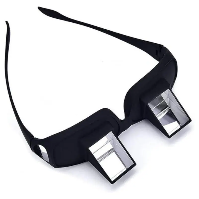 Lazy Glasses - Lightweight Metal Prism Spectacles with Eye Protection, Lightweight Eases Neck Strain, Optics Design for Bed/Car Travel Lie-Down Reading, Watching TV, Single Piece Fashion Accessory, Neck And Eye Friendly, Optics Principles, 90° Vision, Hig