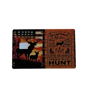 Hunting Rules Credit Card Skin, Self-Adhesive Stickers for DIY Scrapbooking and Stamping Hobbies