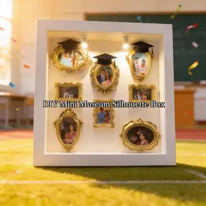DIY Mini Museum Shadow Box, Stylish Keepsake for Unique Memories, Personalized Photo Display Frame Kit, Customizable Memory Decor