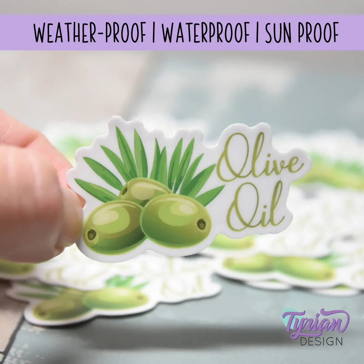 Olive Oil Sticker | Oil Bottle Sticker | 2 x 1.25 inch