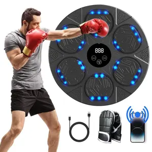Boxing Mat | Boxing Gloves | Interactive Boxing Trainer, for gyms and home use, improves reaction time and coordination, suitable for boxing enthusiasts, wall-mounted, modern fitness equipment, a great Christmas gift for sports lovers.