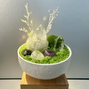 【Rainbow Spirit Set】Handmade Crystal Garden – Handmade Crystal Scene | DIY Healing Energy Home Décor