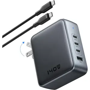 USB C Charger Block 140W, 4-Port GaN PD3.1 PPS  Laptop Charger Foldable Compact Power Adapter for MacBook Pro,  17/16/15 Series, iPad Air, Galaxy S25/S24 Ultra, Steam Deck,  Pixelbook