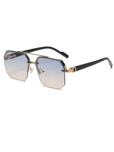 Men's Metal Frame Glasses, Perfect for Holiday Beach Vacation Outdoor Travel, Durable Daily Wear Eyewear, UV Protection Sunglasses