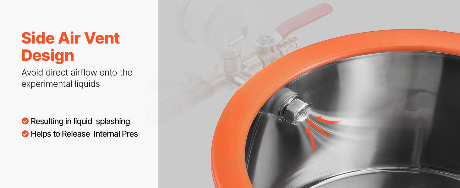 【fathersdaygift】VEVOR 1.5 Gallon Vacuum Chamber, Stainless Steel, Vacuum Degassing Chamber with Tempered Glass Lid, Hose, Air Filter, for Resin Casting, Stabilizing Wood, Degassing Silicone, Epoxies, Essential Oils 【fathersdaygift】VEVOR 1.5 Gallon Vacuum Chamber, Stainless Steel, Vacuum Degassing Chamber with Tempered Glass Lid, Hose, Air Filter, for Resin Casting, Stabilizing Wood, Degassing Silicone, Epoxies, Essential Oils