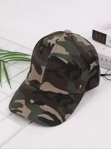 Unisex Camo Pattern Baseball Cap, Casual Trendy Camouflage Baseball Cap, Fashionable Hat for Men & Women for All Season, Adjustable Snapback Cap, Adjustable Stylish Hat
