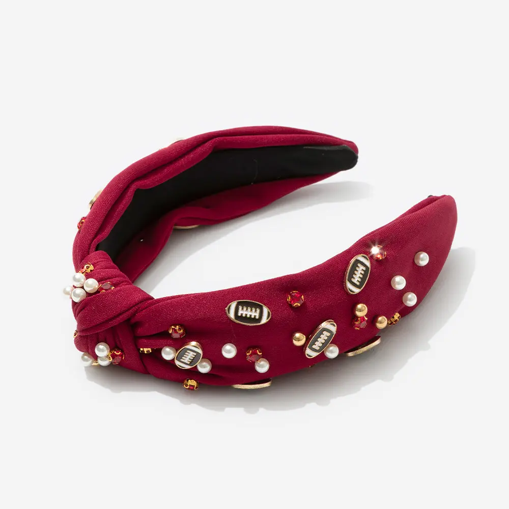 Football Headband | Crimson