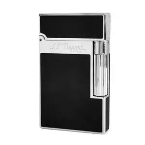 Dupont 1:1 Black Lacquered lighter Silver old fashioned Lighter (No Fuel) Gift for Boyfriend Brithday Gift Father’s Day Gift