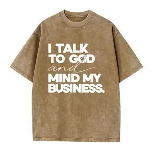 I Talk to God and Mind My Business Comfort Shirt, Christian Quote Tee, Faith Based Graphic T-Shirt, Religious Gift for Women