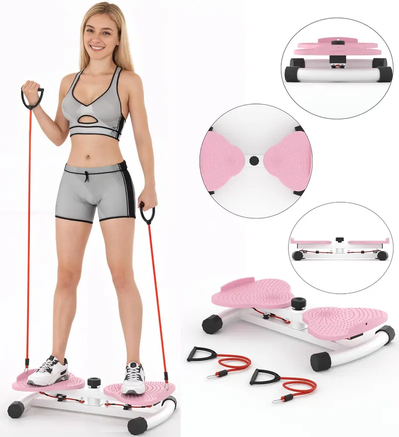 Waist Twist Machine Can Stand with Feet Apart Double Non-slip No Noise Use Exercise Equipment Abdominal Roller Workout