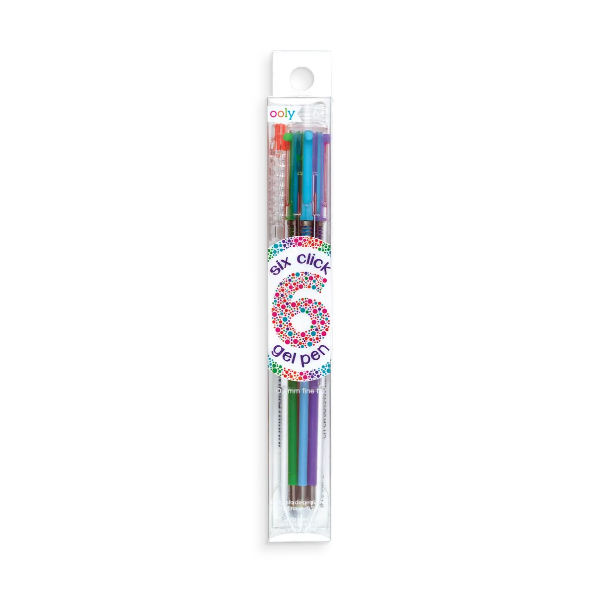 6 Click Multi Color Gel Pen - Fine Tip