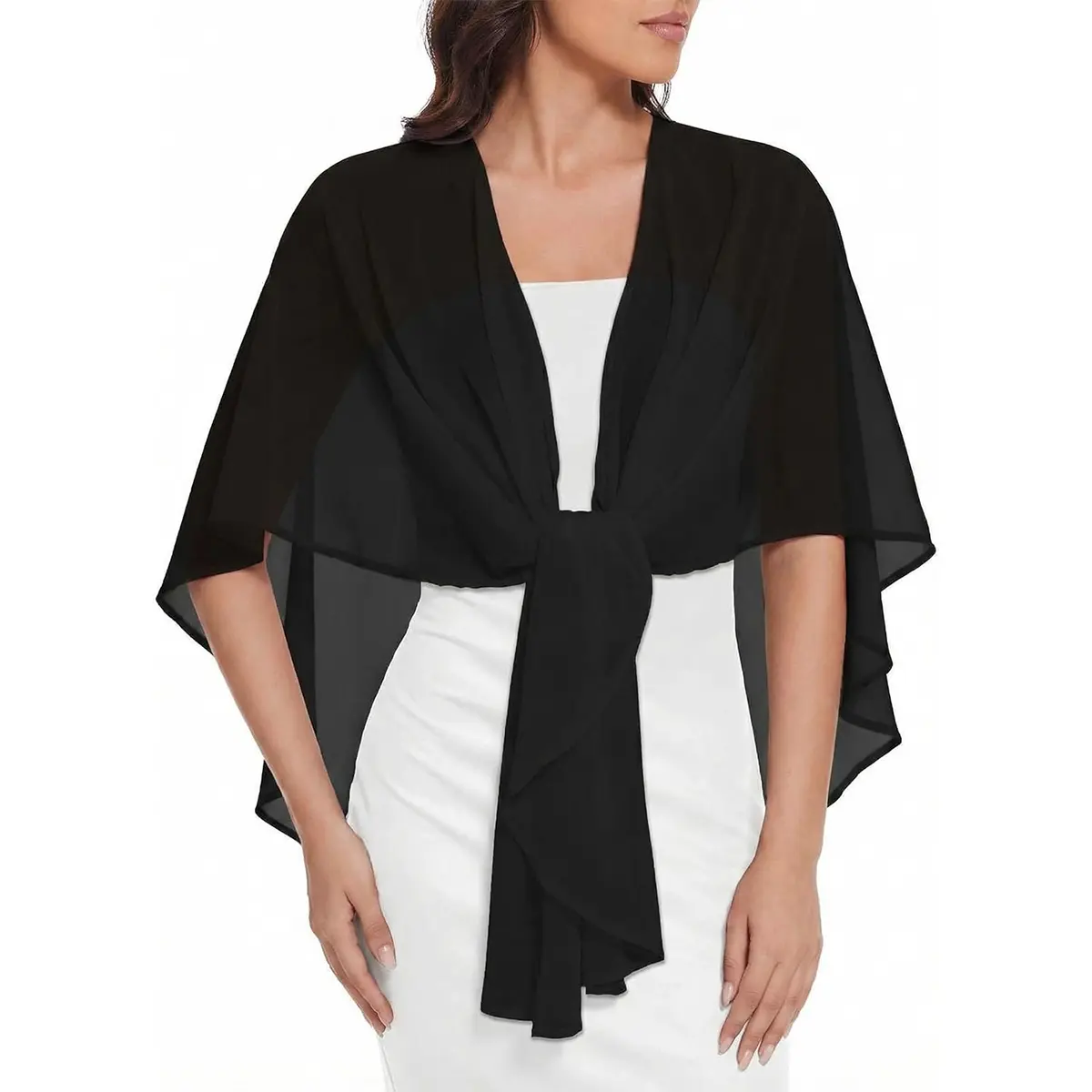 Avidlove Shawl and Wraps Shrug for Evening Dresses Sheer Chiffon Cape Women Elegant Silky Wraps Wedding Scarf Cover Up