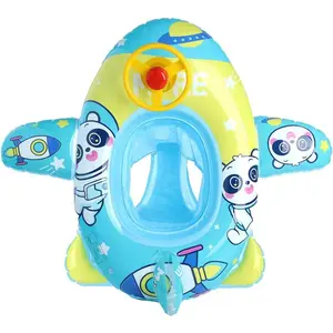 Cute Child Kids Inflatable Pool Float PVC Summer Swim Float Air Bed Lake Boat Swimming Floats with 2 Handles Surfing Raft Bodyboard Floating Mattress Seat Swim Ring for Girls Boys 1-5 Years