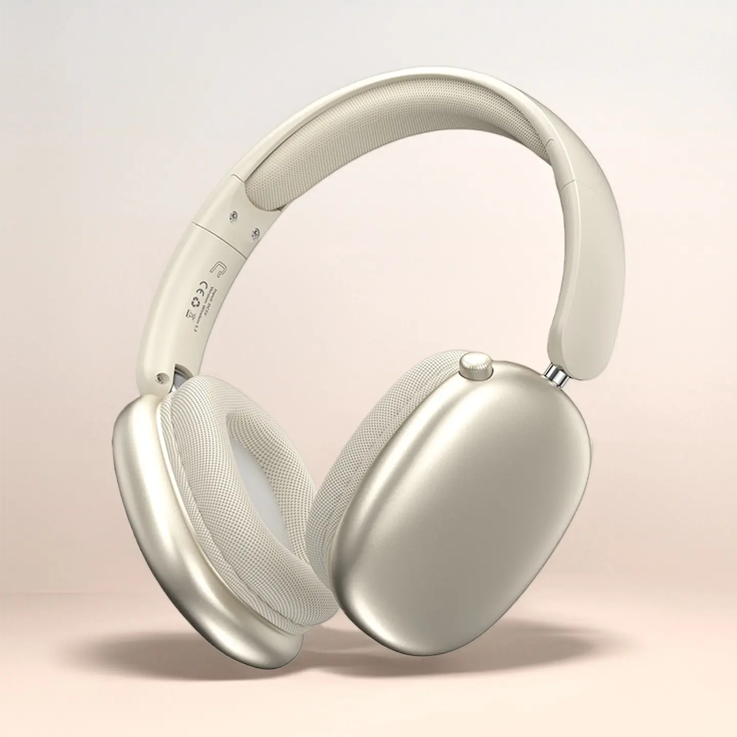 Bluetooth Headphones Wireless Headphones | Over Ear, Deep Bass, 24H Playtime, Hi-Res Audio, Deep Bass, Memory Foam Ear Cups for Home Office Travel, Champagne