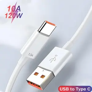 10A 120W USB to Type C Fast Charging Data Cable, Fast Charging Cords, USB C Super Quick Charging Data Cable, Phone Accessories for Xiaomi 14 Redmi 13 12 Samsung, Data Sync Cable