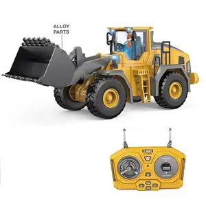 Die-Cast Remote Control Bulldozer Toy with 2.4g 9 Channel Functionality, Multi-Directional Action, Lights and Sounds for Kids 6+, Outdoor and Indoor Interactive Play