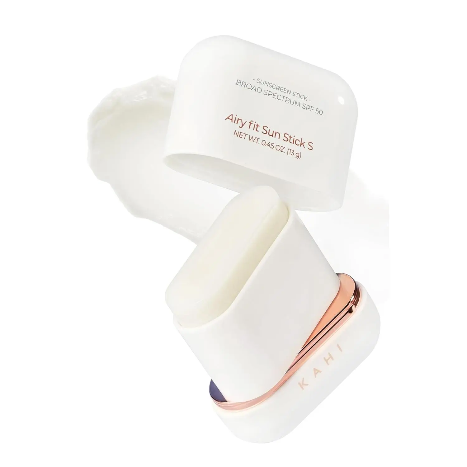 [KAHI] Airy Fit Sun Stick S - SPF 50+ Triple Functional Broad Spectrum Face Sunscreen Stick, Waterproof, Sweatproof, Sandproof, Lightweigh, Non-Greasy