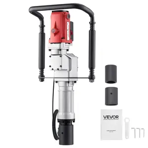 VEVOR Electric T-Post Driver Tool, 2200W Handheld Power Tools with Handle, 2.17in/55mm & 2.76in/70mm Sleeves, Powerful Pile Driver for Fence, Farm, Construction Projects