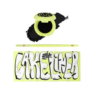 [Made by Mitchell] Cake Eye Liner | Water-Activated Graphic Eyeliner with Precision Brush – Dark Velvet & Choco Block, Makeup Eyeliner
