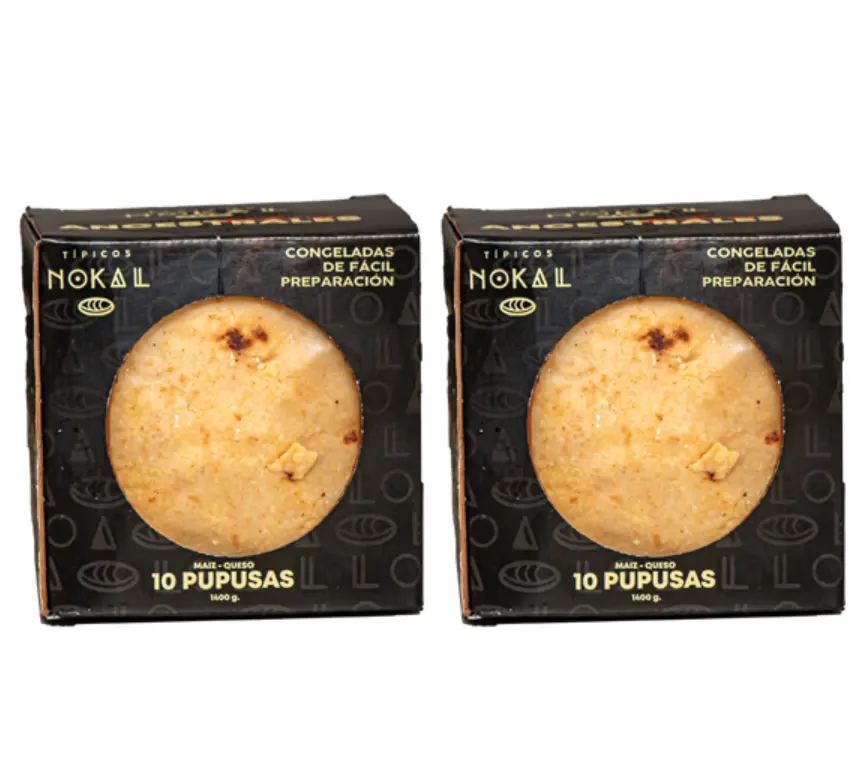 Typical Nokal  Cheese Pupusas, Authentic Salvadoran Pupusas, Vegetarian Breakfast Foods, 20 Count, 100 Ounce Family Pack