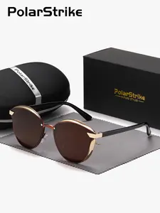 Unisex Vintage Oval Frame High Quality Sunglasses, Trendy Casual UV400 Polarized Sunglasses for Travel Use, Fashion Accessories for Outdoor Activities