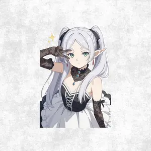 Adorable Elf Anime Girl Sticker – Kawaii Car Window Decor