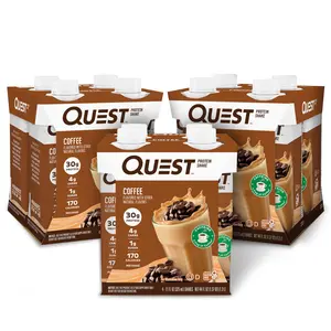 Ready to Drink Coffee Protein Shake, 30g Protein, 4g Carb, 1g Sugar, Gluten Free, Keto Friendly, 4 Count (Pack of 3)