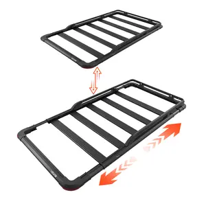 【fathersdaygift】VEVOR Roof Rack Cargo Basket, 64 x 39 x 4.53 in, Heavy Duty Roof Top Carrier Basket with Extension, 200 lbs Capacity, All-Weather Car Top Luggage Holder, Universal Fit for SUVs Trucks Vehicles Pickups