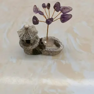 Crystal Tree Ornament for Car Use, Feng Shui Lucky Tree, Home and Office Decor, DIY Handmade Decoration, Ideal Christmas Gift