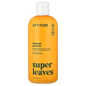 ATTITUDE Super Leaves™, Shower Gel, Orange Blossom & Eucalyptus , 16 fl oz (473 ml)
