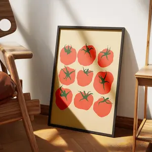 Tomato Pattern Unframed Painting, 1 Count Modern Canvas Wall Art, Wall Decor for Home Living Room Bedroom Study Room, Ornaments, Decoration, Unframed Art Print, Artwork